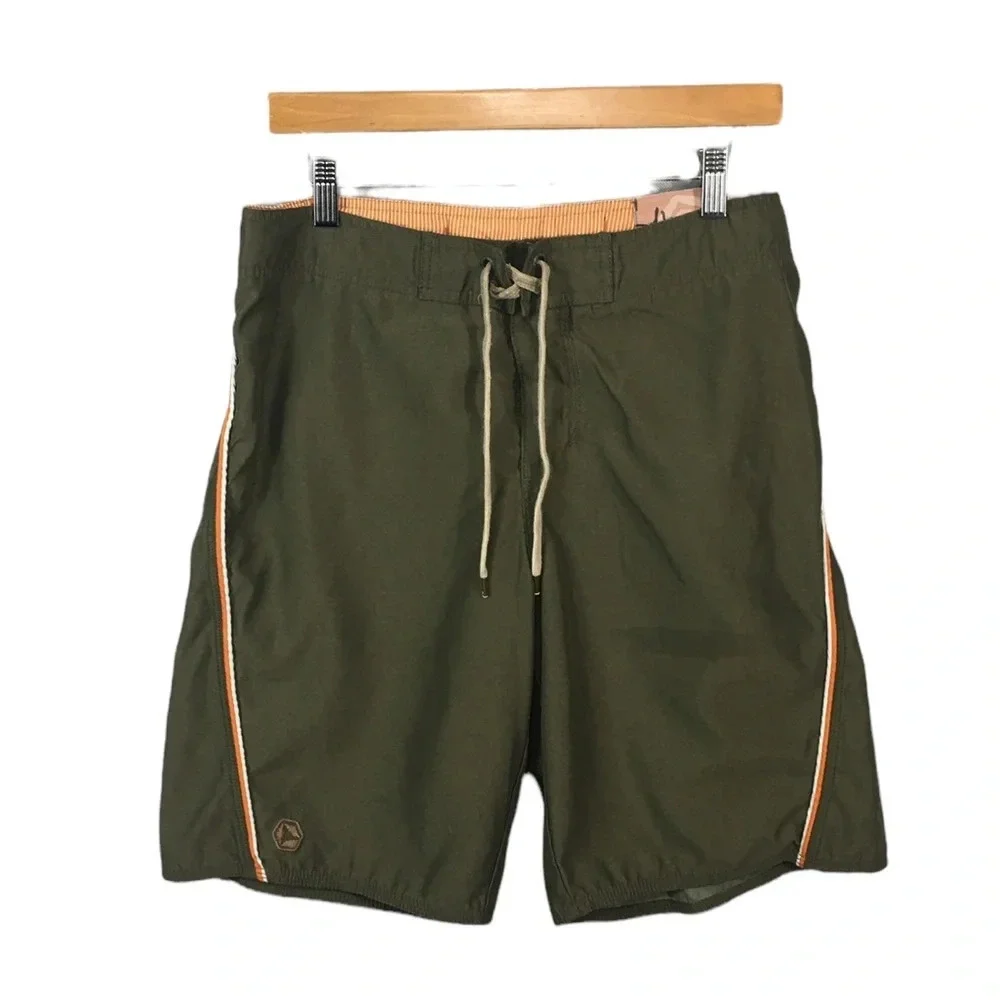 SH559 Vintage Mens Old Navy Brand Piped Beach Board Shorts M